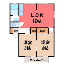 桜の樹ハイツＡの物件間取画像